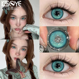 New 1 Pair Natural Colored Contact Lenses with Degree Myopia Lenses Green Iris Lens High Quality Lenses Big Eye Lenses