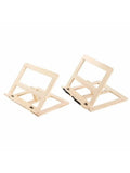 1pc Foldable Wood Bookends Cookbook Holder Rack Wooden Reading Book Support Stand Holders Tablet PC