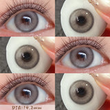 1 Pair(2pcs) Clever Brown/Black-Gray/Coffee Big Eye Enlarging Colored Contact Lenses 14.5mm Half Yearly High Moisture