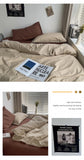 Hot Bedding Set Bedroom Decor Washed Cotton Double Duvet Cover Set Duvet Cover Flat Sheet Quilt Cover Pillowcase Home Textiles