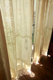 French Solid Cotton Linen Retro Hollow Curtain Handmade Crochet Bottom Stitching Blackout Window Curtain for Living Room