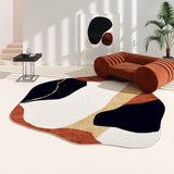 Irregular Carpets for Living Room Home Washable Non-slip Mat Modern Minimalist Bedroom Decor Round Carpet Thicken Lounge Rug