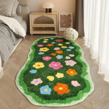 Irregular Shapes Rugs for Bedroom Fluffy Soft Bedside Floor Mat Home Thick Plush Rug Modern Style Living Room Decoration Carpet