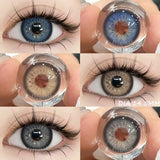 1 Pair Color Contact Lenses for Eyes Cosmetics Blue Contact Lenses Brown High Quality Natural Contact Lenses Gray Lenses
