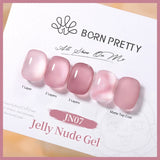 Wine Red Jelly Gel Nail Polish Glitter Nude Translucent Quick Extension Gel Semi Permanent Varnish UV Gel Nail Art 1