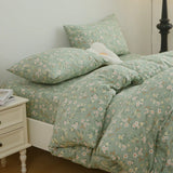 New Spring Summer Pure Cotton Four-Piece Set Beautiful Country Sle Small Flower Print Warm Bedding Duvet Cover eet