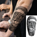 1 Sheet Compass Family Temporary Tattoos For Women Men Adults Flower Tribal Maori Totem Tattoo Sleeve Waterproof Temp Stickers