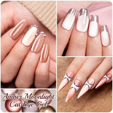 7.5ML Amber Moonlight Cat Magnetic Gel Nail Polish WaterLight Cat Eye Gel Soak Off Semi-Permanent Nail Art Varnish For Manicure