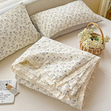 Class A Pure Cotton Summer Quilt Soybean Fiber Thin Quilt Princess Style Lace Ruffles Comforter Summer Air Conditioned Blanket