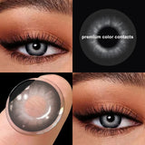 Colored Contact Lenses Lalens Ves Klien Black Green Gray Color Contacts Eye Lens Eyes Half Year 2Pcs