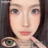 1 Pair Plum Glow Series Colored Contact Lenses Natural Brown Pupils Eyes Contact lenses Gray Soft Contacts 14.20mm