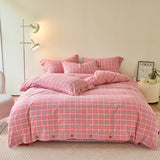 Housse de couette 220x240 Cotton Stripes Duvet Cover Button Girl's Room Skin Breathable Bedding funda nórdica Comforter Sets