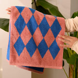 Color Matching Pure Cotton Towels Yarn-dyed Face Soft Towel Class Long-staple  Absorbent Bath Towel  Kids Towel