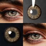 1 Pair of Multichrome Colored Contact Lenses Half Year Disposable Color Contacts Fashion Eyes Makeup Small Pupil Lens