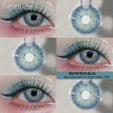 Blue Lenses with Prescription Myopia Colored Contact Lenses for Eye Cosmetic Eye Contacts Lens with Degree Yearly Pupil