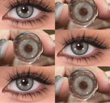 1 Pair Color Contact Lenses for Eyes Graduated Blue Fashion Optical Lenses Green Pupils Gray Natural Eye Contacts