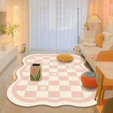 Carpet for Living Room Cute Plaid Home Decoration Large Area IG Coffee Tables Bedroom Plush Mat Cloakroom Fluffy Rug