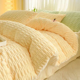 New Rabbit Velvet Milk Single Product Quilt Cover Thickened Warm Solid Duvet  Bedding for Double Use in Autumn/ Winter  220x240
