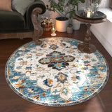 Round Carpets for Living Room  Vintage Floral  Large Area Home Decor Luxury Bohemian IG Exotic Art Soft Bedroom Polyester Rugs