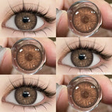 New 1pair Natural Color Contact Lenses for Eyes Blue Lenses Gray Pupils Lens Brown Lense Yearly Cosmetic Green Contacts