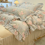 Fresh Botanical Floral Bedding Set for Kids and Adults, Leaves, Flower Duvet Cover, Pillowcases, Soft Washed Cotton, Home Textil