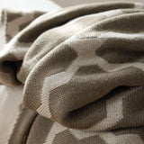 New European Geometric Throw Blanket Soft Knitted Sofa Bed Cover Outdoor Travel Shawl Blanket Warm Light Luxury Bedspread