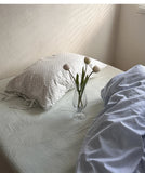 Star Blue Ice een Cotton Striped Bedding Set with Pillowcases Duvet Cover And eet Simple Tied Design for Teen Girls