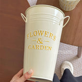 American Style Retro Natural Iron Art Flower Bucket Flower Shop Folk Floral Art Hydroponic Double Ear Vase Flower Set