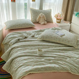 Floral Printed Summer Quilt Four Piece Set Soft Bedroom Decor Bedding Set Summer Quilt Bed Sheet With Pillowcases Home Textiles