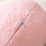 Hot Funny Plush Round Wool Cushion Living Room Decor Throw Pillow Solid Color Stuffed Sofa Pillow Office Waist Rest Throw Pillow