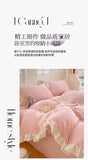 Princess Style Bedding Set Soft Bedroom Decor Comforter Duvet Cover Set Pillowcase Bed Sheet Ruffled Quilt Cover Four Pieces Set