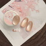 12ml 1-16pcs Autumn Nails New Clear Pink Glass Bead Moonlight Magnet Cat Eye Gel Nail Polish Whitening Nail Supplies