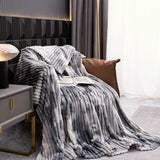 Purple Blanket for Winter Tie Dyeing Warm manta Single/Queen/King High Quality 300gsm Plaids for Sofa Thow Blanket