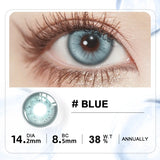 1pair Blue Green Gray Brown Color Contact Lenses Iris Circle Lens 14.2mm Fastshipping