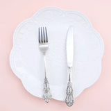 Retro Ins Luxury Relief Stainless Steel Fork And Knife Set Golden And Silver Home Dining Utensils Steak Knife And Fork Set
