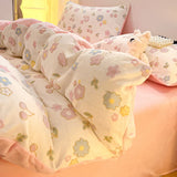 New 3D Carved Milk Fleece Single Duvet Cover Thicken The Warm Quilt Cover in Autumn and Winter Skin-friendly Bedding