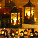 Halloween Pumpkin Lantern Portable Flameless LED Candle Lamp With Battery Outdoor Indoor Home Halloween Party Table Decoration