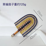 Seagrass Fan Braided Grass Woven Wall Hanging Straw Fan Decoration Vietnamese Fan Decor For Coastal Theme Cultural Enthusiasts