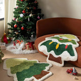 Christmas Tree Home Rugs Bedroom Rug Carpet Floor Mat Entrance Door Bedroom Bath Toilet Anti Slip Mats Imitation Cashmere Carpet