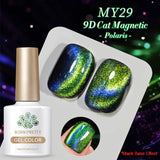 Pink Light Flow Cat Magnetic Gel Nail Polish 10ml Holographics Shining Line Magnetic Long Lasting DIY Salon Varinsh