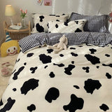 Nordic Princess Pink Bedding Set Girls Boys Single Double Size Flat Sheet Duvet Cover Pillowcase Bed Linens Home Textile