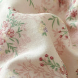 Korean Princess Floral Ruffles 100% Cotton Double Layer Yarn Soft Bedding Set Single Queen King Duvet Cover Bed Sheet Pillowcase