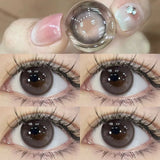 2Pcs Korea Colored Contact Lenses Diameter 14.5mm Prescription Myopia Degree-0.00to-8.00Makeup Soft Lens Eye Beauty Pupil