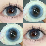 Blue Myopia Contact Lenses for Eyes Color Lenses Cosplay Natural Pupil Beauty Cosmetic Blue Contacts Yearly 2pcs/pair