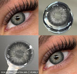 1 Pair Blue Eye Lenses Korean Natural Contact Softlens Color Eye Makeup Contacts Gray Beautiful Pupil Yearly Cosmetics