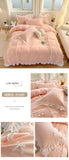 Korean Princess Style Bowknot Bedding Sets Lace Duvet Cover Fitted Sheet For Girl Woman Bedroom Decor Bed Linens Home Textiles