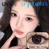 Black Hydrogel Circle Lenses for Dolly Eye Effect, 14.5mm Diameter for Big Sparkling Eyes, Hydrating & Age-Diminishing