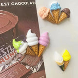 8Pcs Mini Ice Cream Resin Refrigerator Magnets Food Refrigerator Home Decor Gift Magnets Magnetico Refrigerador