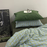 Waed Cotton Bedding Set Havana New Sle Pure Cotton Plaid Four-Piece Bedding Set Comforter Cover eet Pillowcase