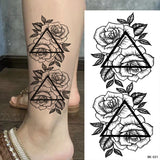 Rose Flower Skin Tattoo Stickers Blossom Flase Tattoos for Body Apart Leg Arms Neck Back Temporary & Removable Flower Tattoos